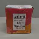 Rose Shadow LED Flameless Candles, 6PCS Romantic Battery Operated Candles Led Pillar Candles for Valentines Anniversary Wedding Christmas Decorations (White, D 2.5" x H 7.2")