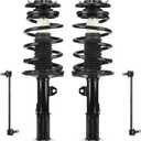 ILONPA Front Struts Shocks w/Coil Spring & Sway Bar Links for Toyota Corolla 2003 2004 2005 2006 2007 2008, Strut Shock Absorber Assembly Suspensions Replace 172114 172115 K90433/K80230, 4PCS