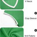 Imily Bela Summer Cap Sleeve Sweater Vest for Women Casual V Neck Sleeveless Knit Pullover Tank Tops 2025 Spring Shirts (Small, Green)