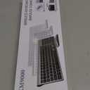 Wireless Keyboard and Mouse Ultra Slim Combo, TopMate 2.4G Silent Compact USB 2400DPI Mouse and Scissor Switch Keyboard Set with Cover, Batteries Included, for PC/Laptop/Windows/Mac - Silver White