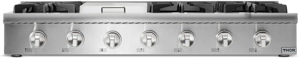 THOR Kitchen Professional 48-Inch Gas Rangetop in Stainless Steel - Model HRT4806U