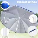 Replacement 70 Inches Umbrella Compatible with Little Tikes Picnic Table, Portable Picnic Outdoor Sunshade, Durable Patio Umbrella for Camping, Beach and Garden