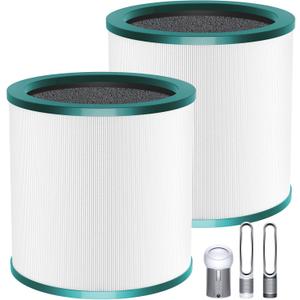 TP01 HEPA Replacement Filter Compatible with Dyson Tower Purifier Pure Cool Link TP01, TP02, TP03, AM11, BP01 Models, Compare to Part 968126-03, 2 Pack