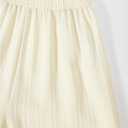 Girl's 2 Piece Vacation Holiday Outfits Ruffle Peplum Tops and Long Pants Set Summer Clothes (White)