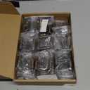 JQK 1/2 Inch Overlay Cabinet Door Hinges Black, 50 Pack 25 Pairs Flush Face Mount Cupboard Self-Closing Kitchen Cabinet Hinges, CH200-BK-P50