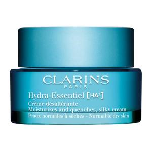 Clarins Hydra-Essentiel Silky Cream|Intensely Hydrating Moisturizer|60 Seconds to Plumper Skin*|Nourishes, Comforts and Softens|Double Dose Hyaluronic Acid|Normal-Dry Skin|1.7 Ounces