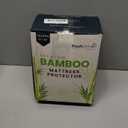 PlushDeluxe Premium Bamboo Mattress Protector  Queen Size, Waterproof, & Ultra Soft Breathable Noiseless Washable Bed Mattress Cover for Comfort & Protection - White