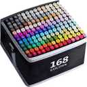 Alcohol Markers 168 Colors with Base Drawing Pen Dual Tip Art Markers for Sketch Anime Illustrations