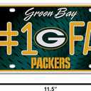 Rico Industries NFL Unisex-Adult #1 Fan Metal License Plate Tag (One Size, Team Color)