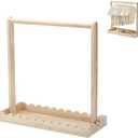 Wooden Baby Clothing Rack for Toddler, Baby Shower Crate Closet, Baby Storage Crate with Hangers, Pets Clothes Rack with Storage Box & Hanging Rod for Dogs Cats, Newborn Gifts Basket (Garden)