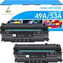 TRUE IMAGE Compatible Toner Cartridge Replacement for HP 49A Q5949A 53A Q7553A 49X Q5949X for HP Laserjet 1320 Toner Cartridge 1320n 3390 1160 1320tn 1320nw 3392 P2015 P2015dn Printer (Black, 2-Pack)