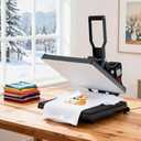 OLIXIS Heat Press, 15x15 Heat Press Machine for T Shirts with LCD Display & Memory Mode, 1200W Heat Transfer Machine for Bags, Pillows, Aprons