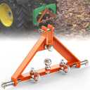 3 Point Trailer Hitch Receiver Quick Hitch Compatible for Category 1 Tractors, 3 Pt Hitch Attachments for Tractors with 2&2-5/16 Towing Balls, Heavy Duty Tractor Drawbar for Compact Tractors