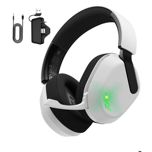 Wireless Gaming Headset for Xbox Series X/S, Xbox One, PS5, PC, Mac, Bluetooth 6.0 Gaming Headphones with Flip-to-Mute Noise-Canceling Mic, Foldable, 3D Surround Sound, 45H Battery - White