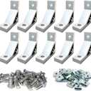 10Sets Heavy Duty 2020 Aluminum Extrusion Corner Brackets 20 Series Extrusion Connectors with 10PCS 2020 Aluminum Extrusion Profiles T Slot L Bracket 20PCS Screws 2020 T Nut