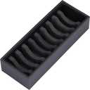 I-MART Black Bracelet Organizer Box with 10 Grooves, PU Leather Bracelet Holder and Bangle Organizer Tray, Jewelry Bangle Storage Box for Bracelets, Bangles and Cuffs, Display Holder