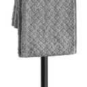Elibbren Bath Hand Towel Holder Standing, Stainless Steel Matte Black Towel Bar Rack Stand for Bathroom and Kitchen Vanity Countertop, Modern Towel Holder, 1 Pack