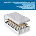 Heavy Duty Thick Folding Box Spring, Mattress Supporting Wood Floor, Foldable Box Spring, Bed Support Slats,48"x60"