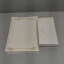 90 Pieces Stationery Set with Envelopes (60 Vintage-Style Paper Sheets + 30 Envelopes), Gold Border Letter Writing Paper and Envelopes for Love Letter, Party Invitations