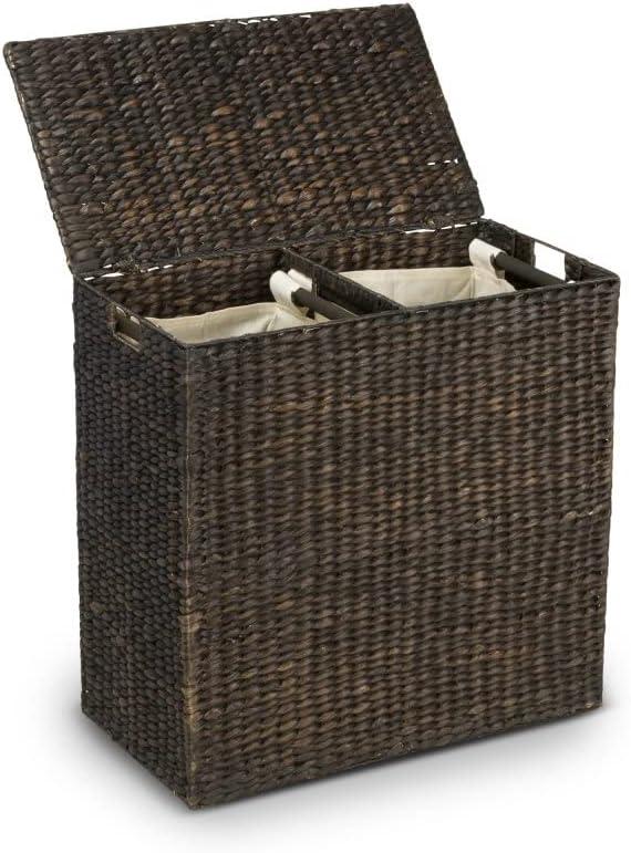  Laundry Hamper - Laundry Box Including 2-Piece Cotton Laundry Bag - 61 x 33 x 61 cm (L x W x H) - 120 Litres - Laundry Sorter - Premium Laundry Basket