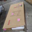 Aquzee Computer Desk with Hutch and Bookshelves, Large Leg Room 55 inch Width Black Desk with Space Saving Storage Shelves, Easy Assemble and All Hardware and Tools Included