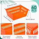Sherr 60 Pack Classroom Storage Basket Small Plastic Basket for Organizing Crayon Pencil Container Storage Bin Tray Holder for Paper Shelf Back to School Office Supply 6.1"l x 4.3"w x 2.4"h (Colorful)