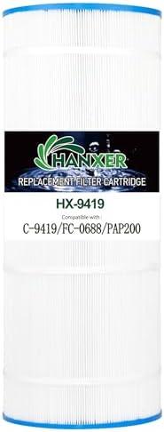 HANXER Pool Filter Replaces for C-9419, Filbur FC-0688, 931-220, PAP200, SP200, Clean and Clear 200, CC200, Ultral-C5, PP-C5, 10201, 200 Sq.Ft Swimming Pool Filter Cartridge, 1 Pack