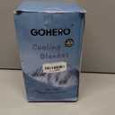 GOHERO Cooling Blanket Queen 90"x90" - Double Sided Summer Blankets for Hot Sleepers - Lightweight Soft Arc-Chill Q-Max >0.5 Blanket Absorbs Heat to Keep Cool on Warm Nights Blue