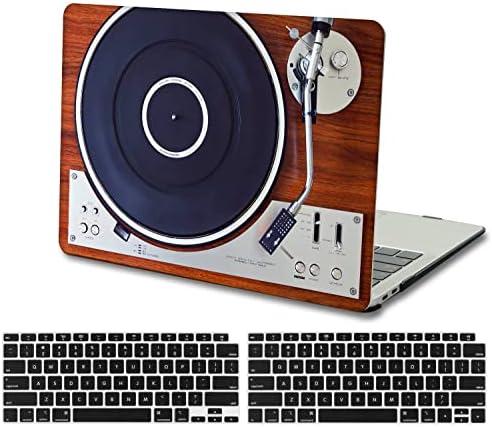 KSK KAISHEK Compatible with Macbook Air 13 inch Case 2018-2021 Release Retina Display Model A2337 M1 A2179 A1932, Plastic Hard Protective Shell & Black Keyboard Cover, Vintage Music Player