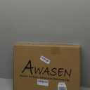 AWASEN Mid Century Modern Side Table, Small End for Living Room Bedroom Office Small Spaces, Modern Side Table Nightstand with Solid Wood, Easy Assembly, (Brown)