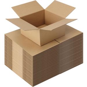 CRUGLA 40 Packs 7x7x4 Shipping Boxes for Small Business, Corrugated Cardboard Boxes Bulk for Shipping Packing Mailing (7x7x4 Shipping Boxes)