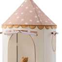Tiny Land Kids Play Tent Khaki Castle Tent for Kids Indoor, Neutral Toddler Tent for Girls & Boys, Portable Playhouse for Imaginative Play, Toys Gifts for 2 Year Old Girl & Boy