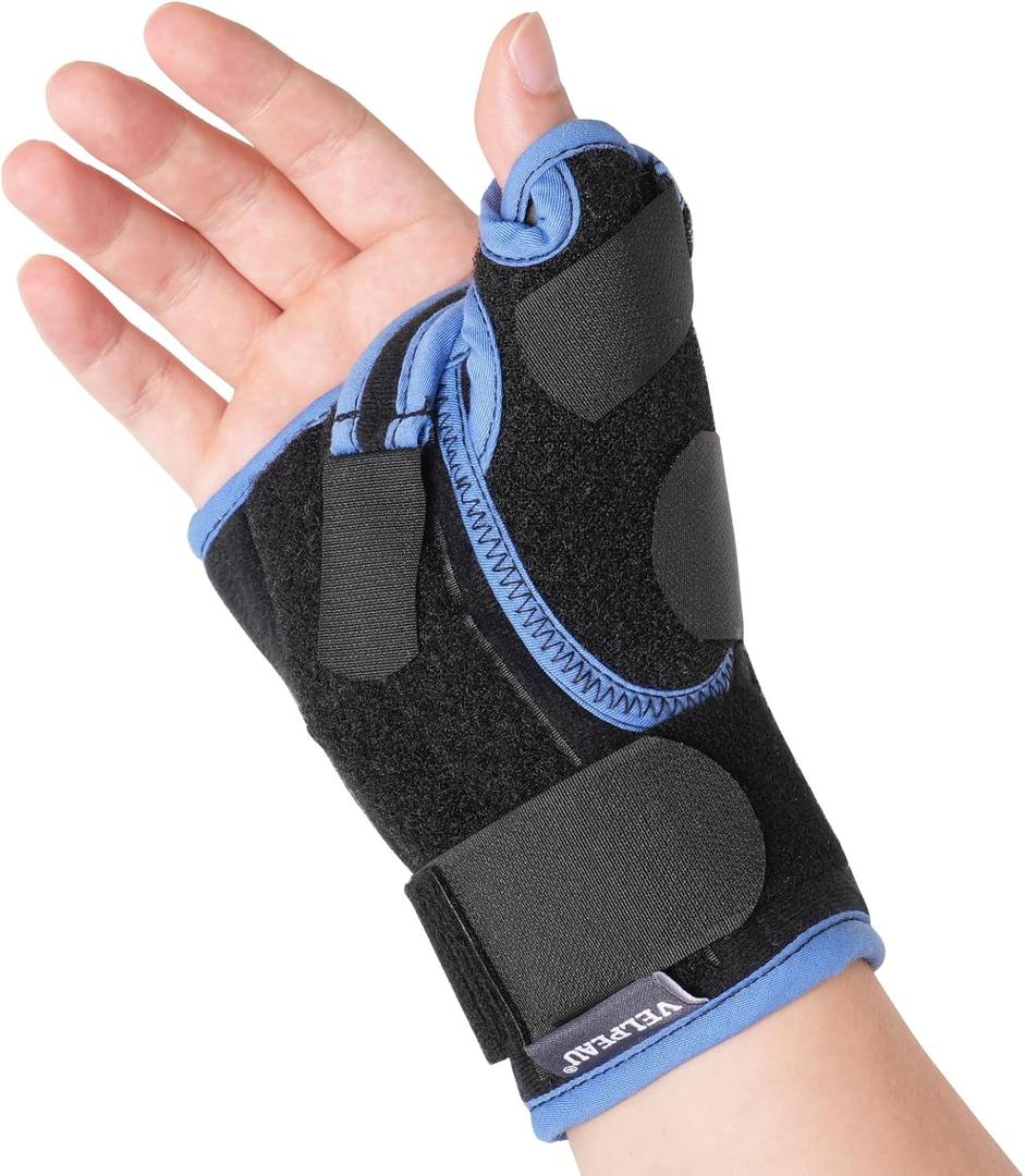 VELPEAU Carpal Tunnel Wrist Brace with Thumb Stabilizer Night Support, Completely Stabilizes Wrist Thumb Joint, Pain Relief for Tendonitis, De Quervain's Tenosynovitis, Arthritis(Short, Right Hand, S) (Small(Pack of 1))