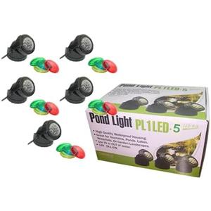 Jebao PL1LED-5 Submersible LED Pond Light (Set of 5), 2.25" x 3"