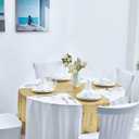 2 Packs 12 x 72 inches Gold Sequin Table Runner, Glitter Runner for Birthday Party Supplies Decorations Wedding Bachelorette Holiday Celebration Bridal Shower Baby Shower