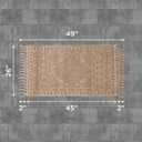 French Connection Nellore Bathroom Rugs, Woven and Beaded Bathroom Mats, Durable Bath Rugs, Thick Bath Mats for Bathroom and Shower Rugs, 26" x 49", Taupe