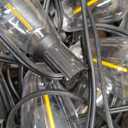 Brightever 50FT Outdoor String Lights Waterproof, 2700K Bright LED Patio Lights with 27 ST38 Shatterproof Vintage Bulbs, Retro Connectable Edison String Lights for Outside, Garden, Balcony, Porch (50FT-Warm White, Black Wire)