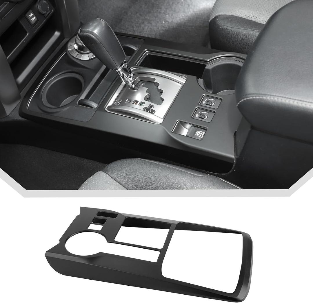 JeCar for 4Runner Interior Trim Center Console Gear Shift Panel Cover for 2010-2024 Toyota 4Runner (Matte Black)