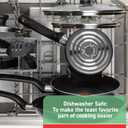 T-fal Initiatives Nonstick Cookware Set 18 Piece, Oven Broiler Safe 350F, Kitchen Cooking Set w/Fry Pans, Saucepans, Saute Pan, Dutch Oven, Griddle, Pots and Pans, Home, Dishwasher Safe, Red