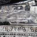 Washable Rugs 9x12 Area RugLarge Rugs for Living Room - Oriential Distressed Printed Floral Carpet - Non Slip with Rubber Backing Area Rug 9'x12' Black