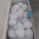 100 Pcs Fake Snowballs Fight Set: Soft Artificial Snow Balls with Drawstring Bag for Kids and Adults, Indoor Outdoor Snow Toys, Christmas Games, Party Favors, Winter Wonderland Decor Gifts