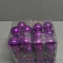 Emopeak 24Pcs Christmas Balls Ornaments for Xmas Christmas Tree - 4 Style Shatterproof Christmas Tree Decorations Hanging Ball for Holiday Wedding Party Decoration (Purple, 1.6"/4.2CM), Pack of 2