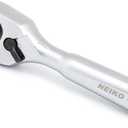 Neiko 03002A Stubby Ratchet, 1/4 Inch Ratchet Wrench and Bit Driver, 108-Tooth Reversible Ratchet, 3.3 Degree, Mini 1/4 Ratchet Drive, Oval Head Wrench, CR-V Steel Quarter Inch Small Ratchet Wrench