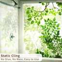 Watercolor Floral Window Sticker, Static Cling Window Clings, Stained Double Sided Window Decals for Glass Windows Door Decor, Leaves with Branch