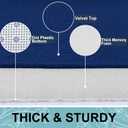 Smiry Memory Foam Bath Mat 36x24, Extra Soft and Absorbent Bathroom Mats, Non Slip Washable Carpet for Floor, Shower and Tub, Navy Blue