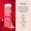 Suave Strawberry Delight Exfoliating Body Wash & Scrub with Glycerin & Vitamin E, Sulfate-Free Hydrating Cleanser for Soft, Smooth Skin, 18 FL OZ Pack of 6