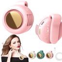 Portable Clip-On Fan, Mini USB Rechargeable 360° Rotatable Fan, 3-Speed Silent Mini Bladeless Fans