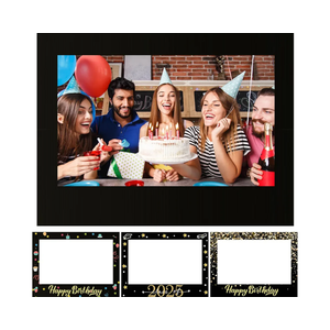 32 x 24 Inch Photo Booth Selfie Frame Prop Booth for Birthday Event Parties Large Blank DIY Cutout Props for Funny Decoration Christmas, Holiday Supplies
