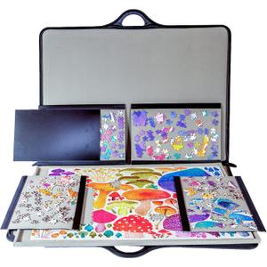 Jigthings  Jigsort 1000  Jigsaw Puzzle Board with Carry Case for Puzzles up to 29.5" x 20.5". Saves and Stores Most 1000 Piece Puzzles