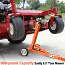 Lawn Mower Lift, 800 Lbs Weight Capacity, Stable Mower Lift Jack for Zero Turn Lawn Mower, Riding Lawn Mower and More, Orange